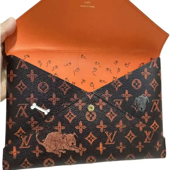 Louis Vuitton Catogram Kirigami bags 3-Pochettes Grace Coddington cats LV Rare - Picture 8 of 15